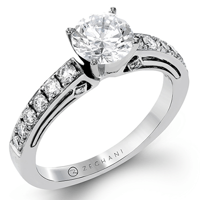 Zr425 Wedding Set 14k Gold White Semi
