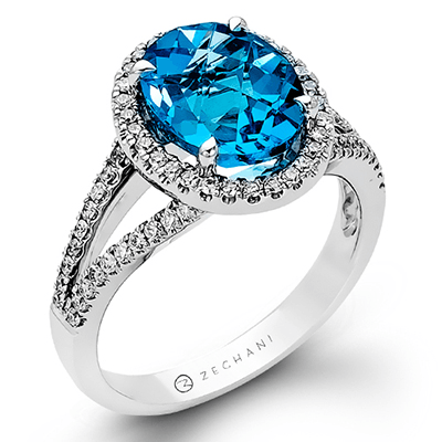Zr625 Color Ring 14k Gold White