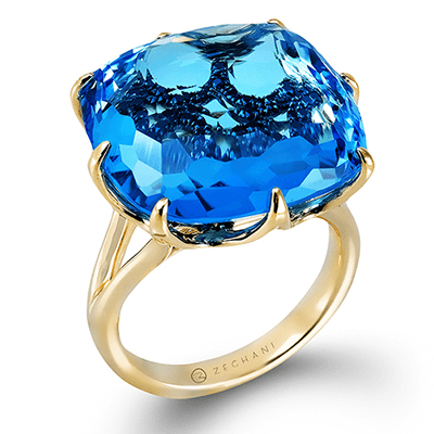 Zr631 Color Ring 14k Gold White And Black