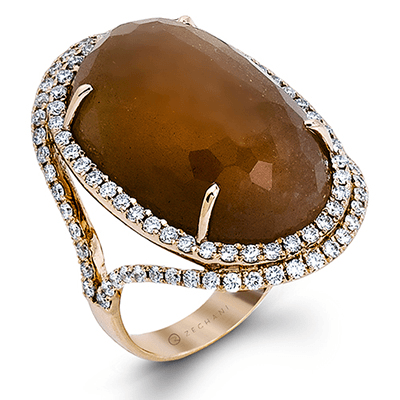 Zr819 Color Ring 14k Gold White