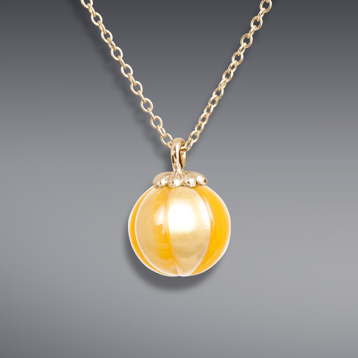 Galatea Carved Golden Pearl Pendant | GAL-0006
