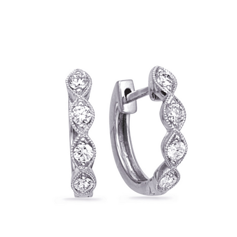 WHITE GOLD DIAMOND EARRING | E8090WG