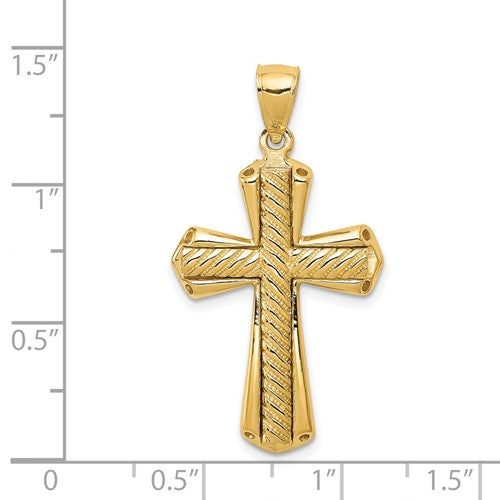 14k Twisted Cross | D1636